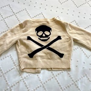 Betray Johnson skull cropped cardigan